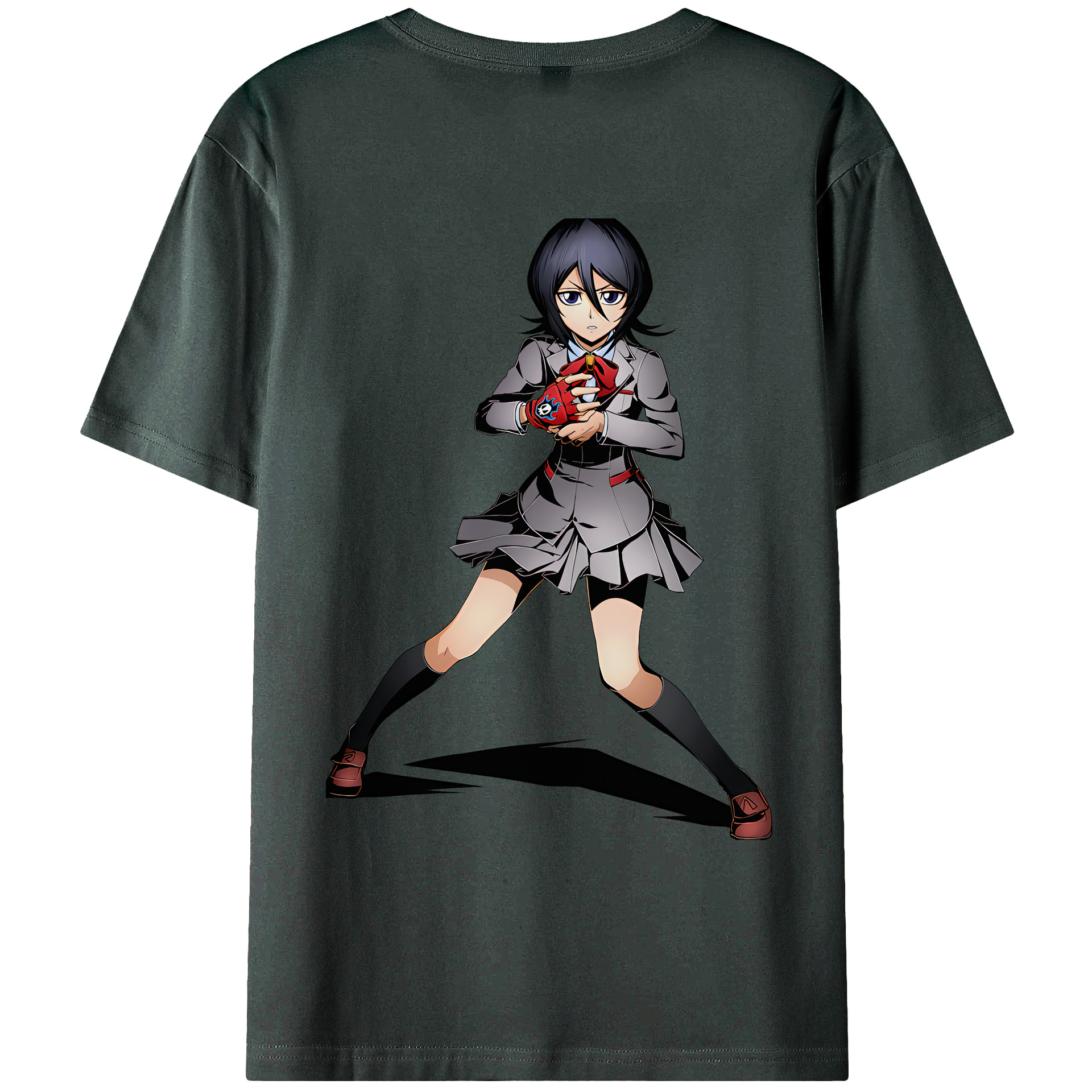 （画像用） ブリーチ 朽木ルキア BLEACH Kuchiki Rukia 綿100％ メンズ半袖Tシャツ（バックプリント） 通気性